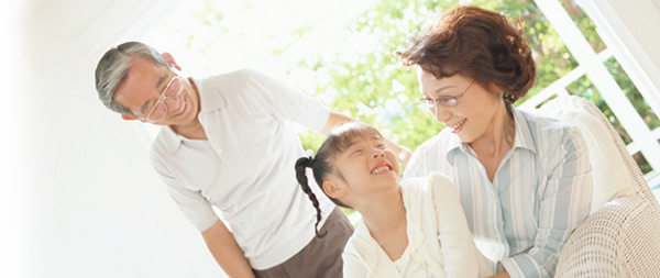 笑顔　家族