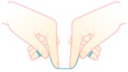 フロス　挿入する