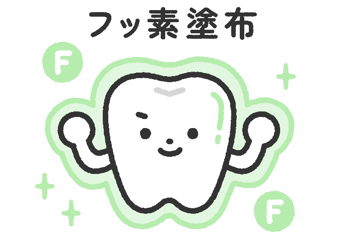 フッ素塗布　健康な歯　強い歯