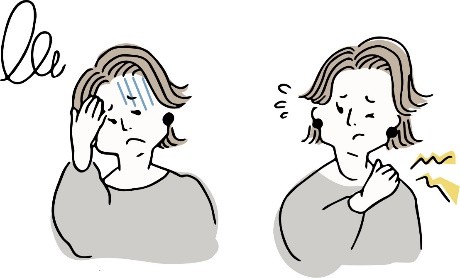 影響　肩こりや頭痛